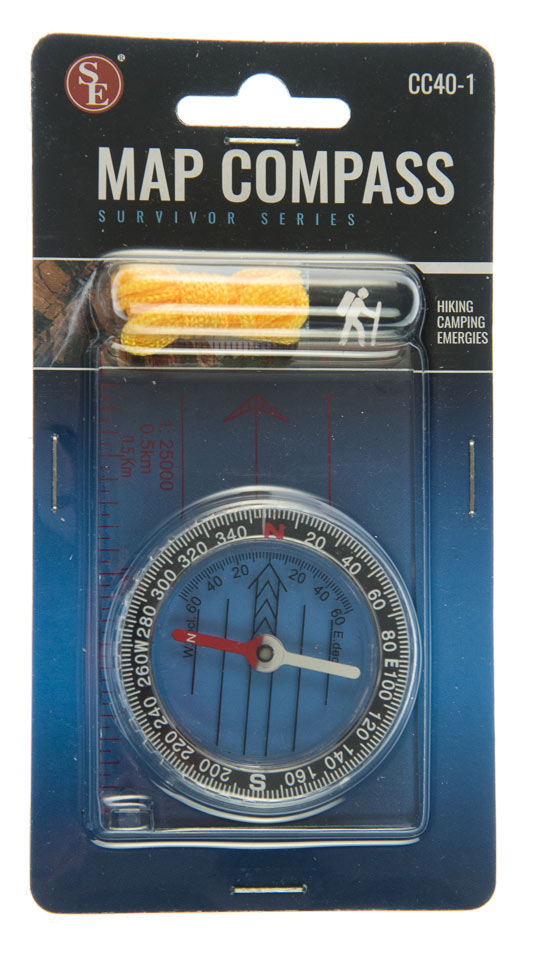 Map Compass with Ruler and Lanyard