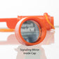 5-IN-1 Orange Survival Whistle With Compass, Signaling Mirror & Lanyard