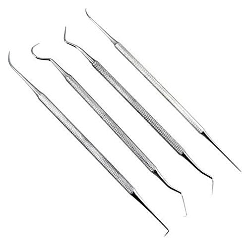 4Pc Double Ended Stainless Steel Pick Set