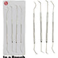 4Pc Double Ended Chrome Plated Pick Set