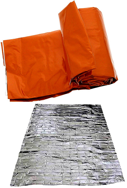 84" x 36" Orange Heavy Duty Emergency Aluminized PE Sleeping Bag