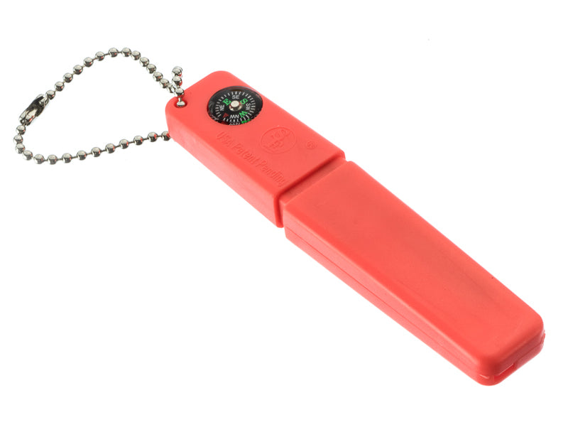 3-IN-1 Firestarter With Ball Keychain (Compass,Flint,Striker & Whistle)