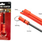 3-IN-1 Flint Fire Starter, Integrated Whistle & Spilt Ring- Orange Color