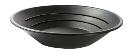 10" Black Plastic Gold Pan, Depth- 2"+ 2 Ridges