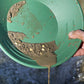 10" Green Plastic Gold Pan, Depth 2"+2 Ridges