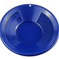 10" Blue Dual Riffle Gold Pan,3" x 1/4" Deep Riffles