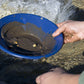 10" Blue Dual Riffle Gold Pan,3" x 1/4" Deep Riffles