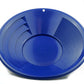 12" Blue Dual Riffle Gold Pan, 3" x 1/4" Deep Riffles