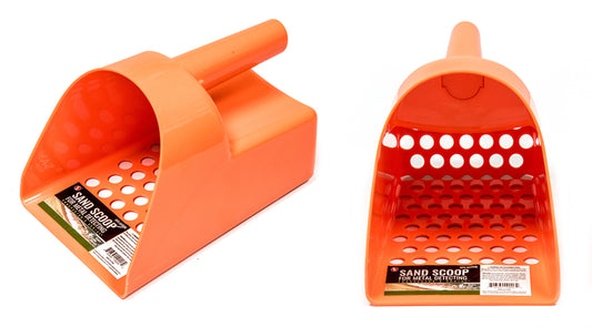 8 1/2" Orange Hand Held Plastic Sand Scoop for Metal Detectors