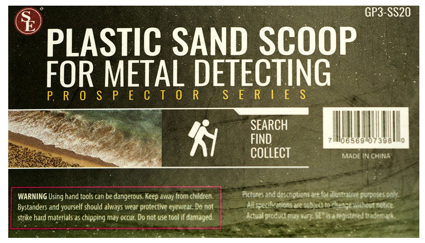 8.1/2" Green Hand Held Plastic Sand Scoop for Metal Detectors