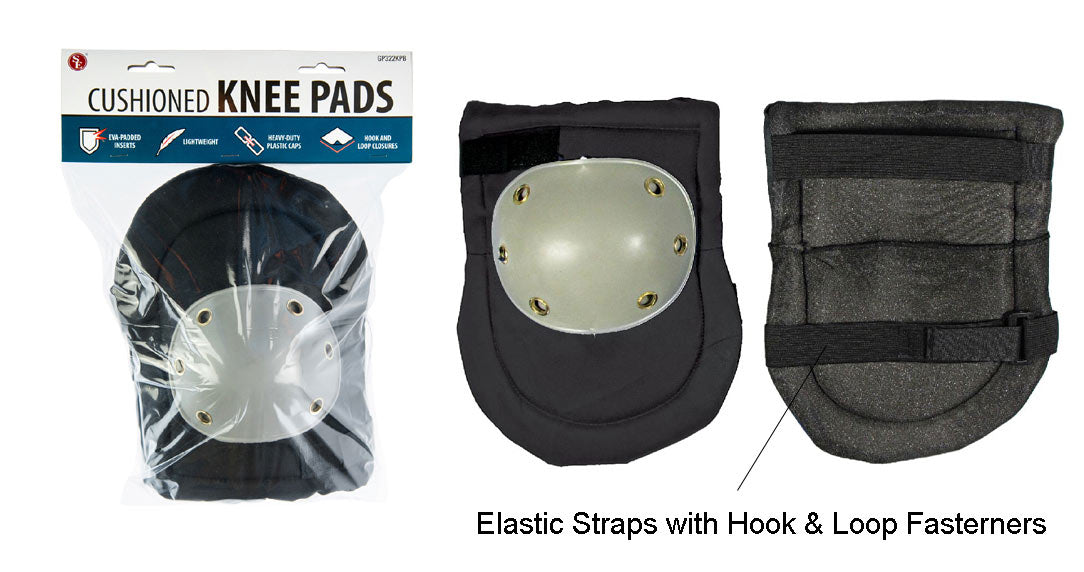 Cushioned Knee Pads With heavy duty Plastic Caps
