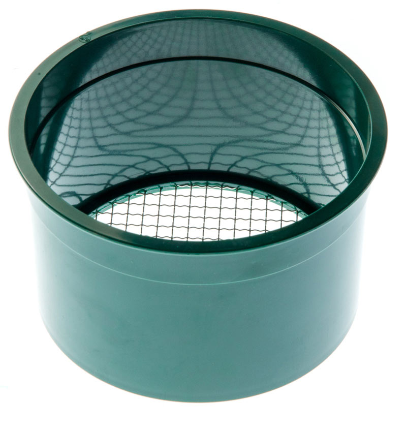 6" Green Mini Sifting Pan, 4 Holes per Square Inch