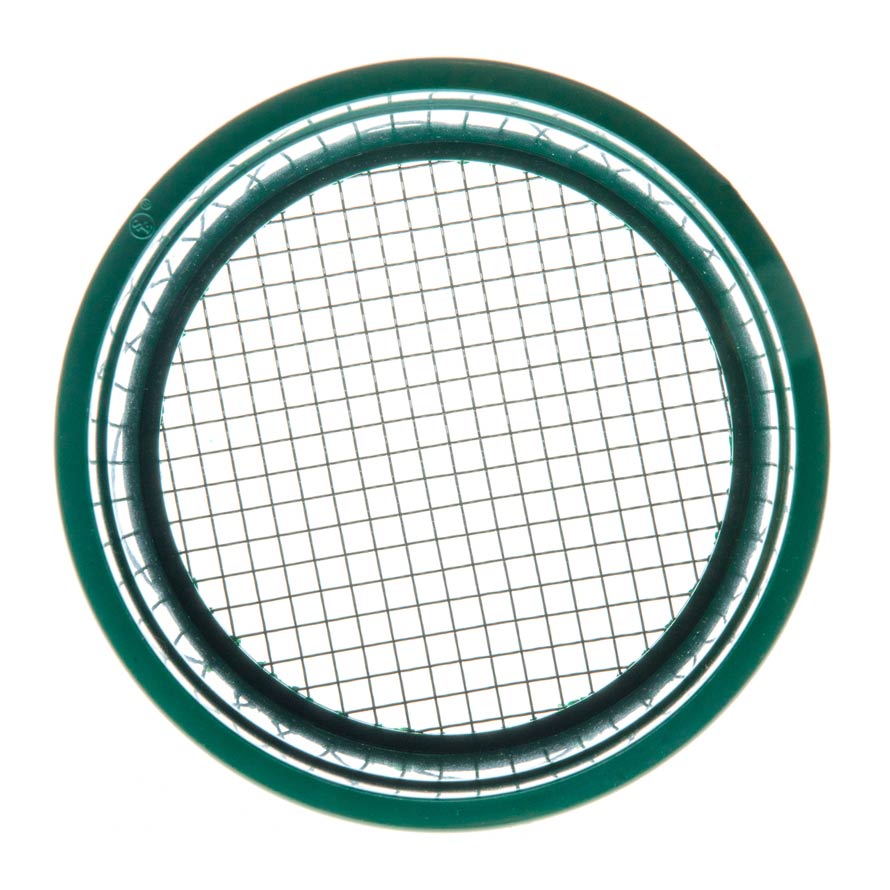 6" Green Mini Sifting Pan, 4 Holes per Square Inch