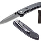 3.3/4" Black Plain Blade Aluminum Body/Blade Pocket Knife W/Clip & Pouch