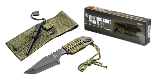 7" Hunting Knife With Fire Starter & Carrying Case,