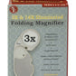 Illuminated Folding Magnifier with Keychain 3x/14x Dual Acrylic Lens