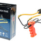 Adjustable Wrist-Brace Large Slingshot With Orange Sturdy Iron Frame Molded Grip