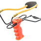 Adjustable Wrist-Brace Large Slingshot With Orange Sturdy Iron Frame Molded Grip