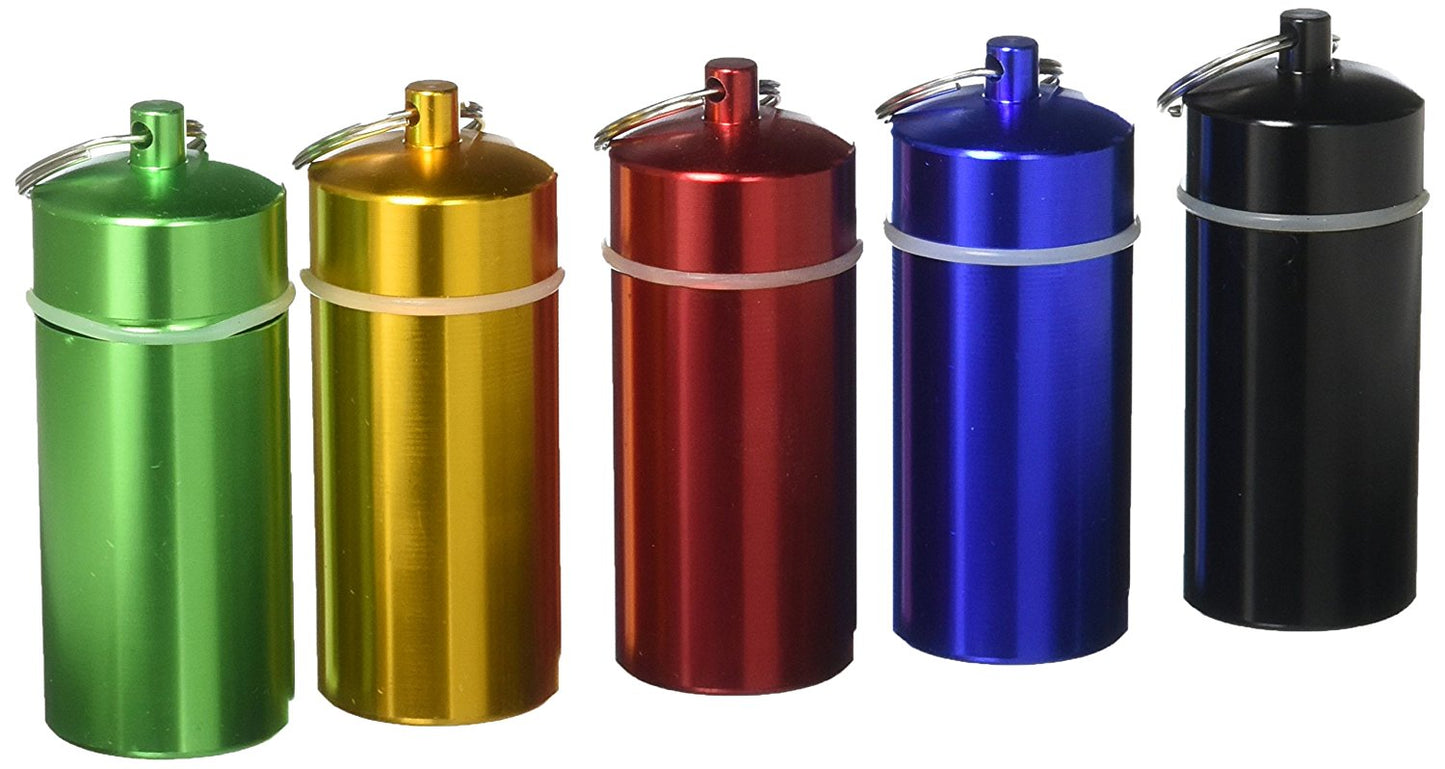 Jumbo Pill/Id Holder W/Key Ring , Assorted Colors (3"X 1.1/4")