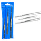 3Pc Serrated Tip Stainless Steel Tweezer Set ( 8",10" & 12") Nugget tweezers