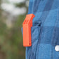Orange Plastic Floating Whistle With Clip (Pealess) 105 DB Rating