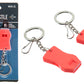 2Pc Plastic Raptor Whistle with Key Chain & Zipper Ring